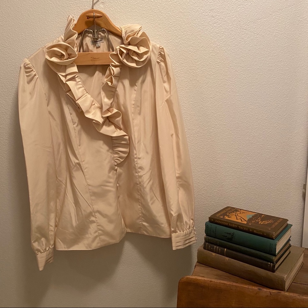 J. Peterman Ruffle Blouse